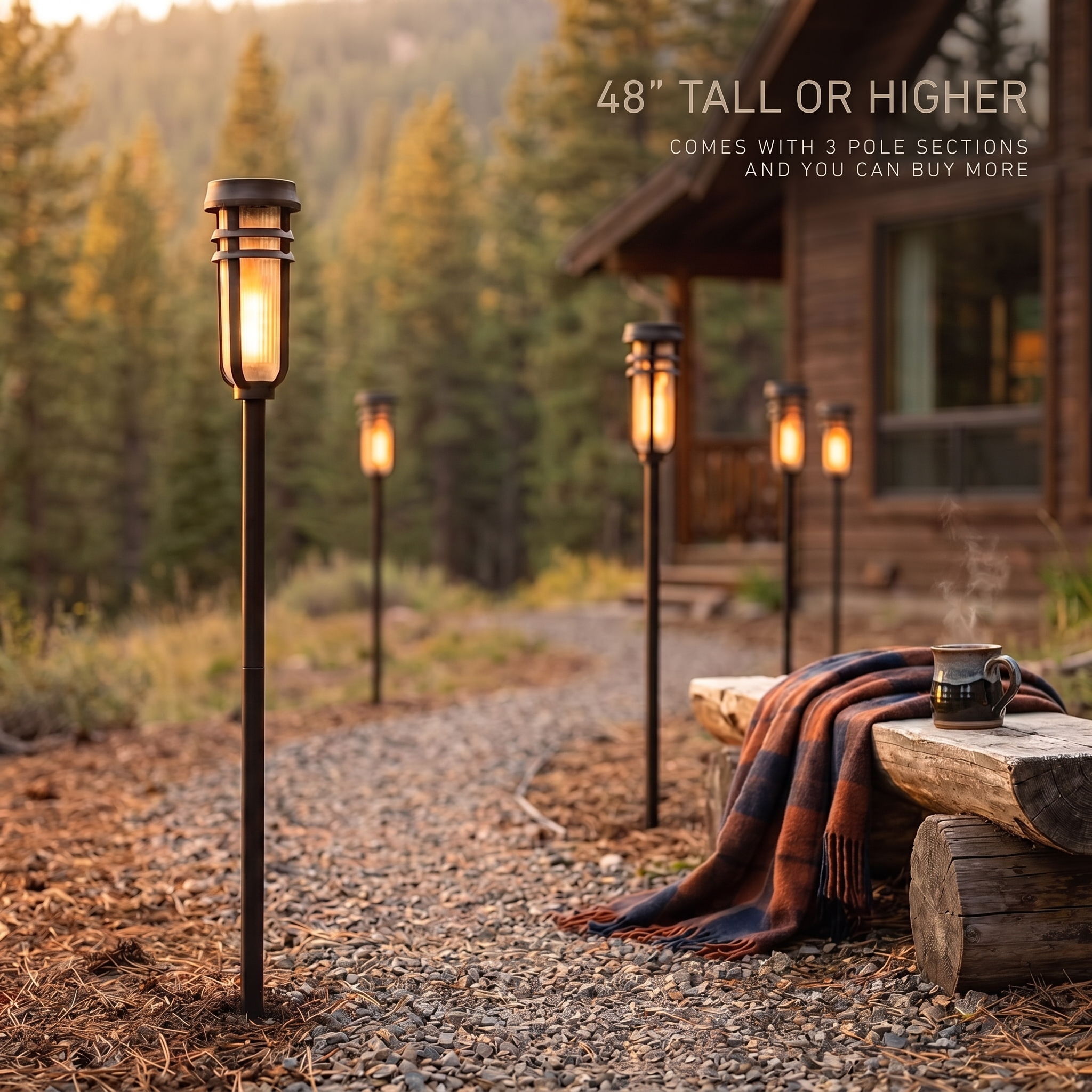 FOXFLAME Metal Solar Torches