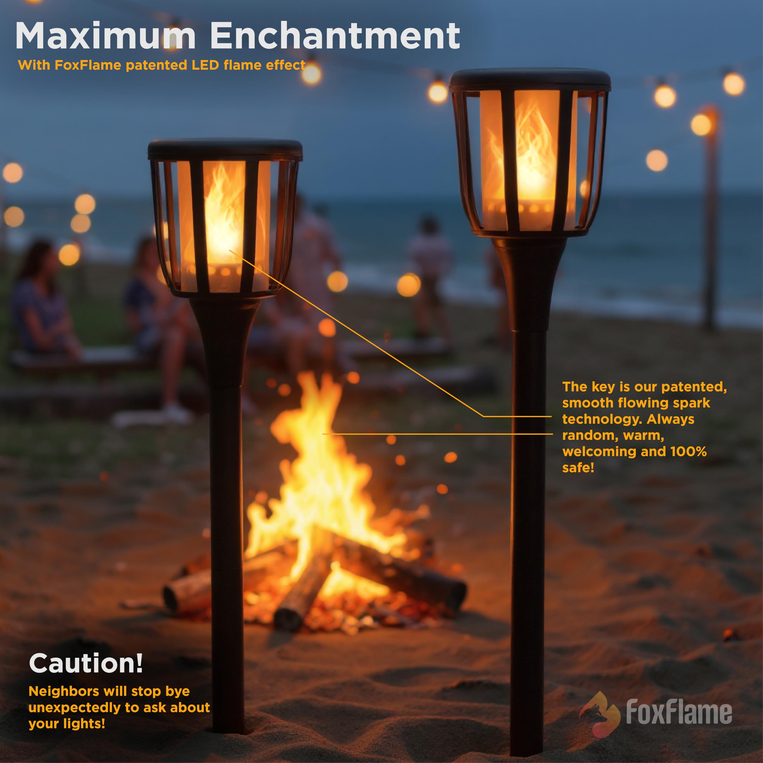 Solar Rustic Torch