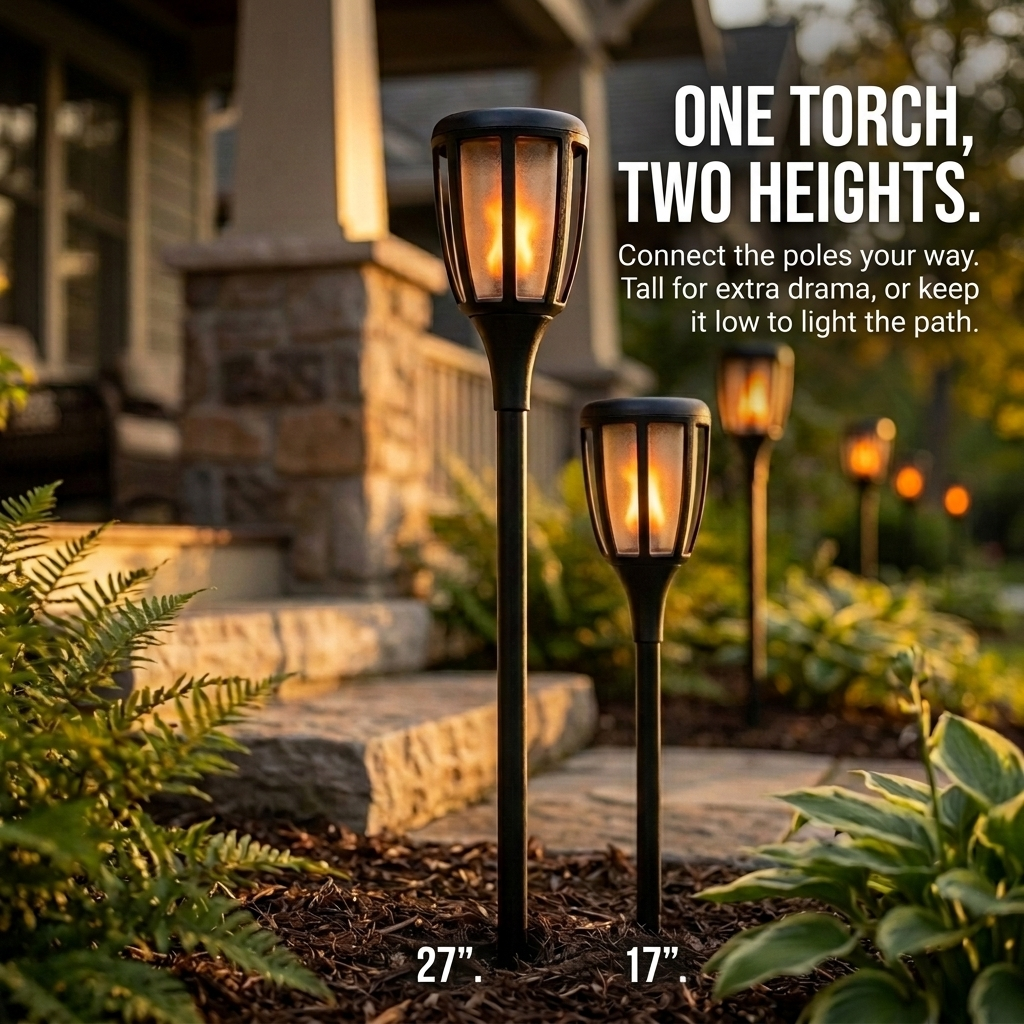Solar Rustic Torch