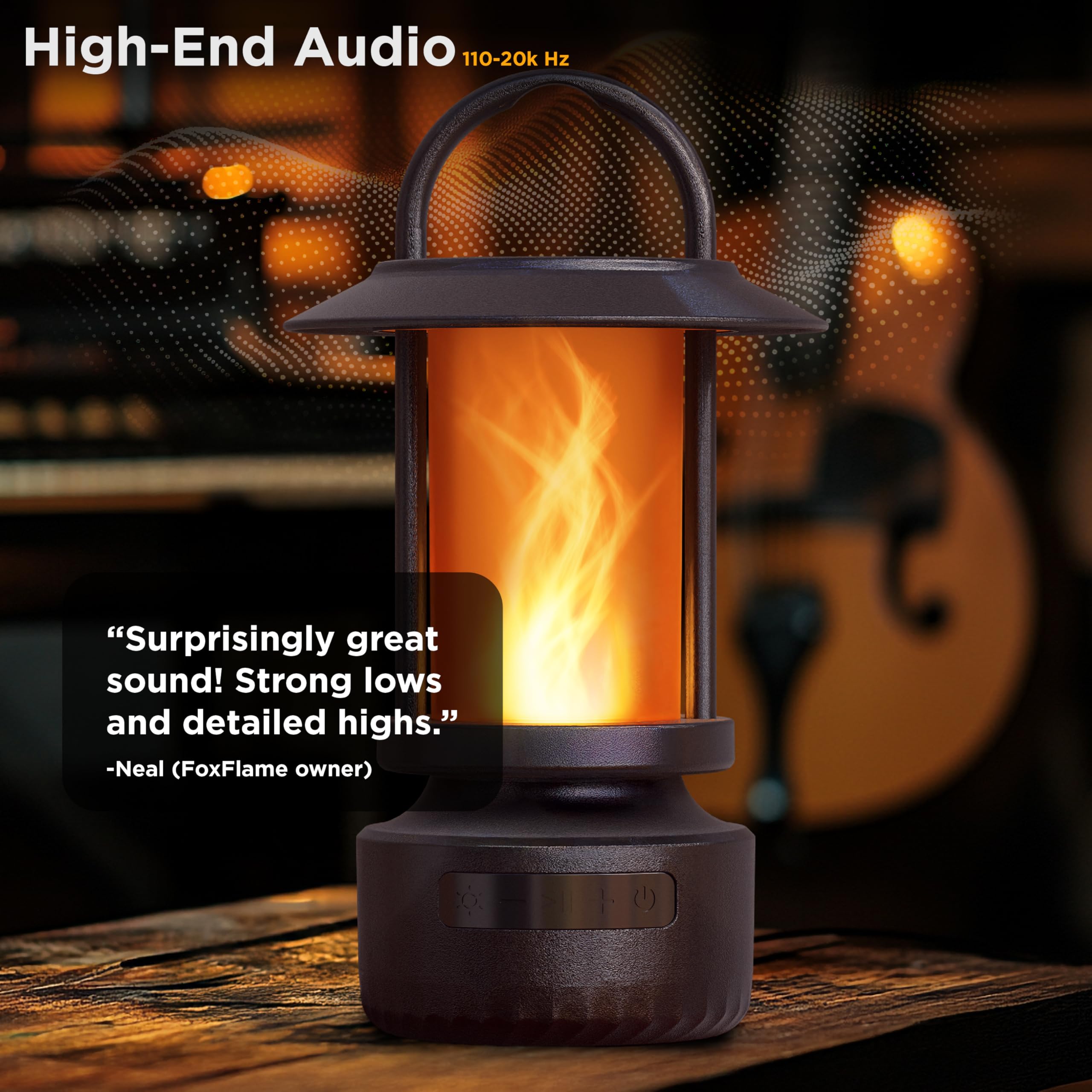 FOXFLAME Bluetooth Flame Speaker (Bronze)
