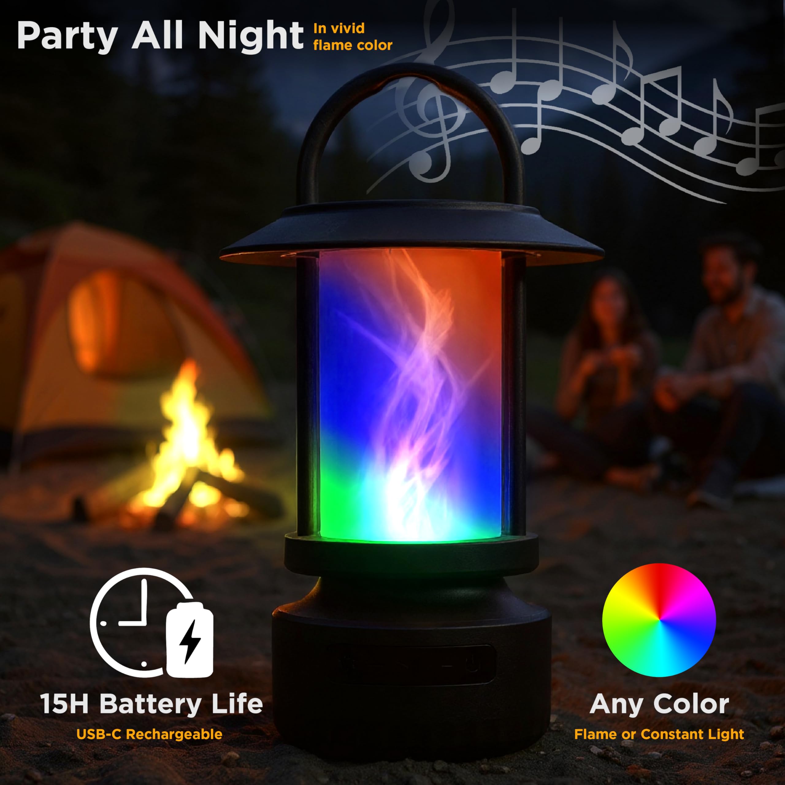 FOXFLAME Bluetooth Flame Speaker (Black)