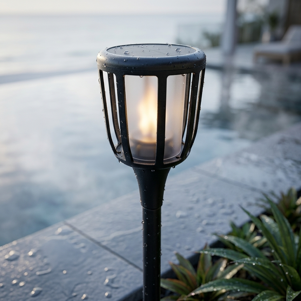 Solar Rustic Torch