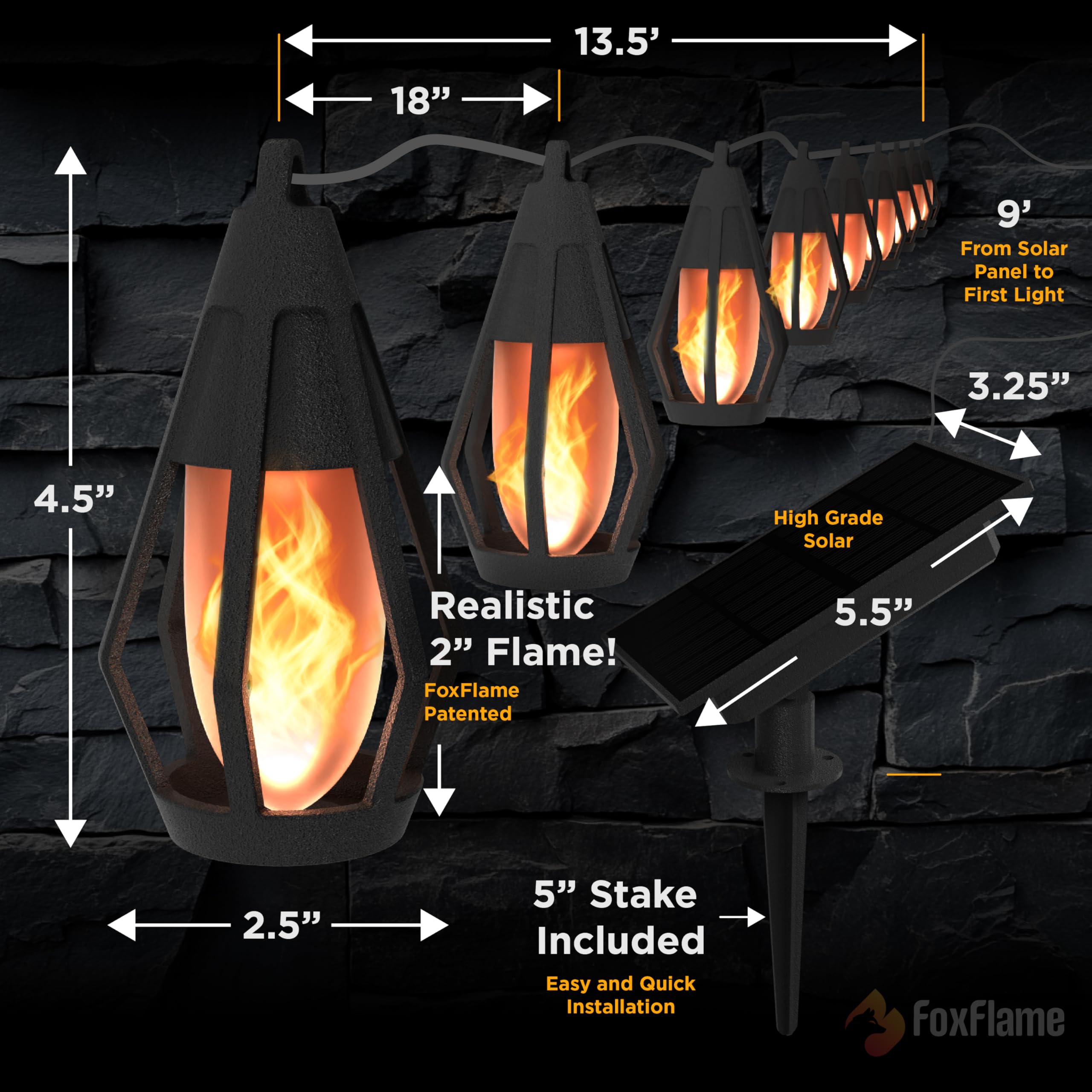 Solar Flame String FoxFlame