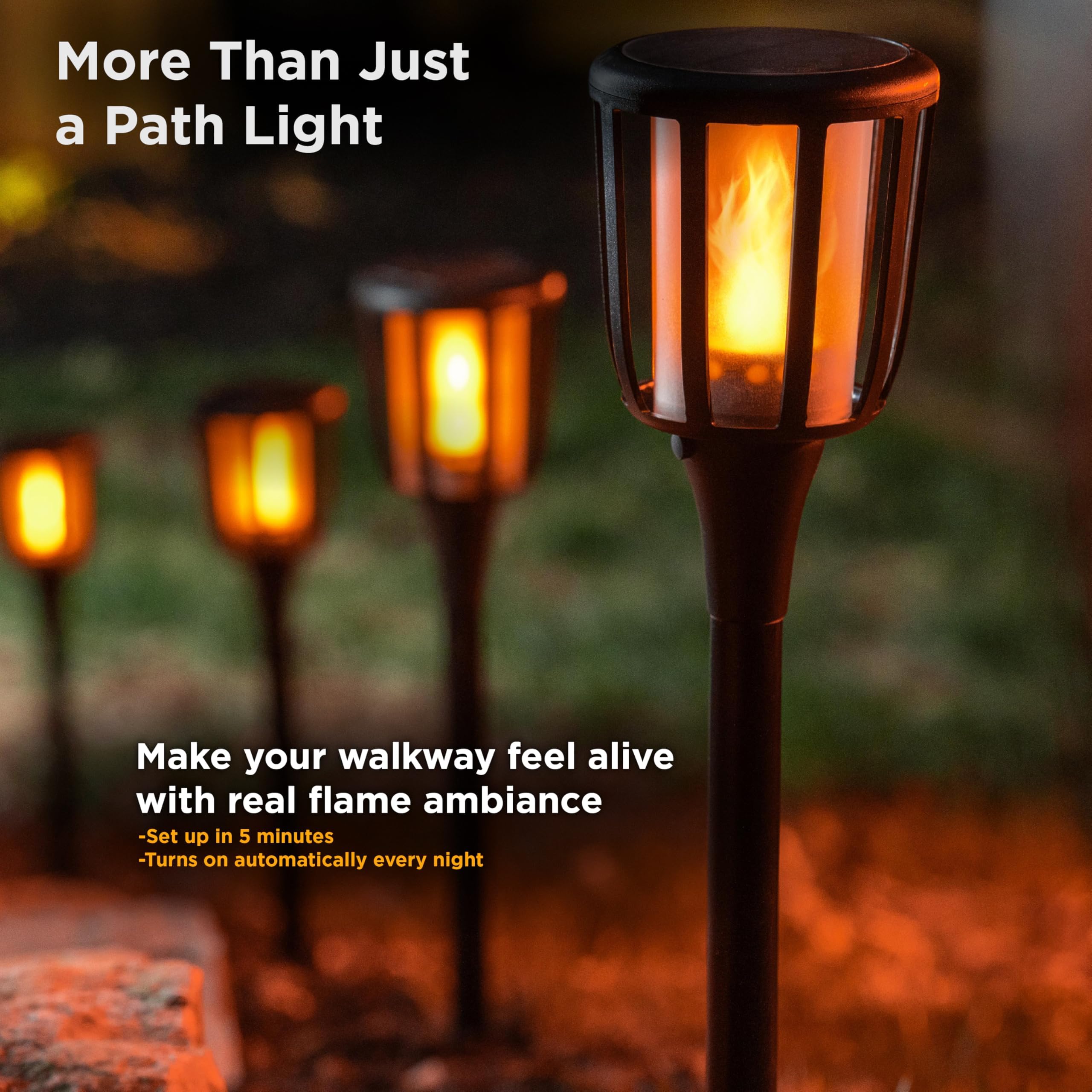 Solar Rustic Torch