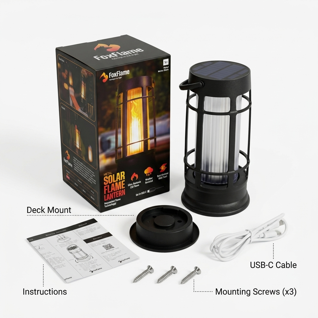 FOXFLAME Metal Solar Lanterns