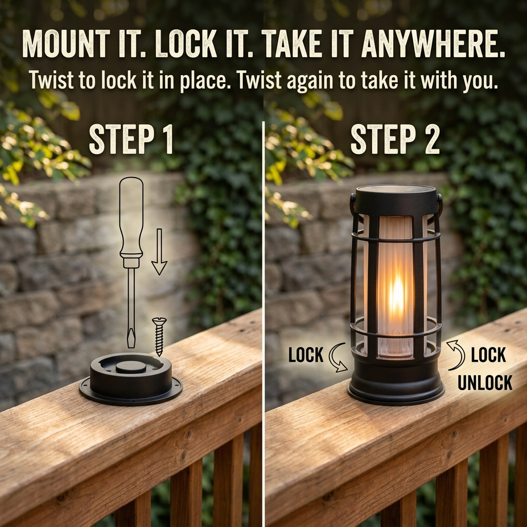 FOXFLAME Metal Solar Lanterns