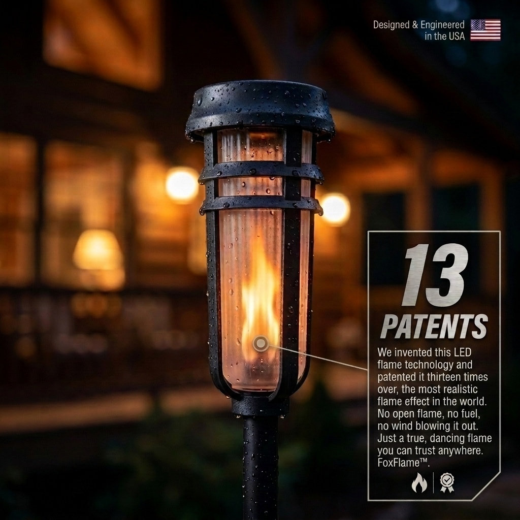 FOXFLAME Metal Solar Torches