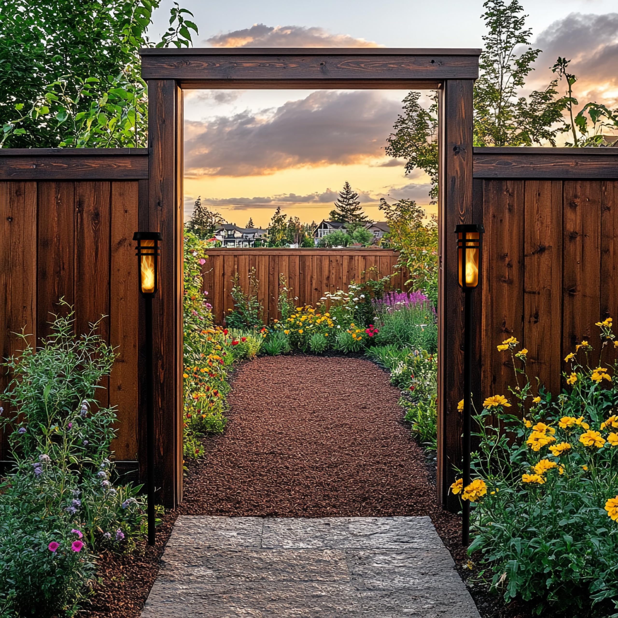 FOXFLAME Metal Solar Torches