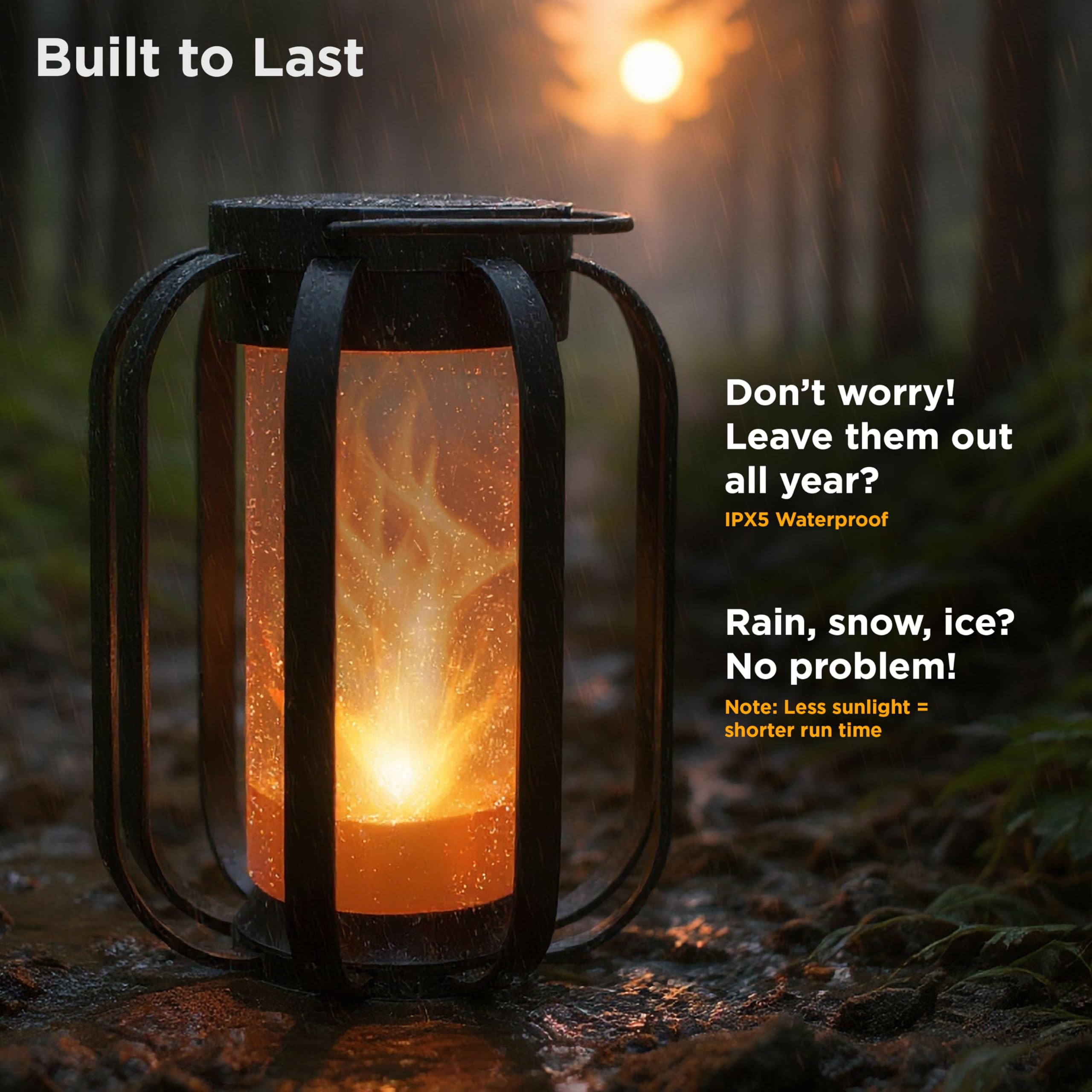 Modern Flame Lantern