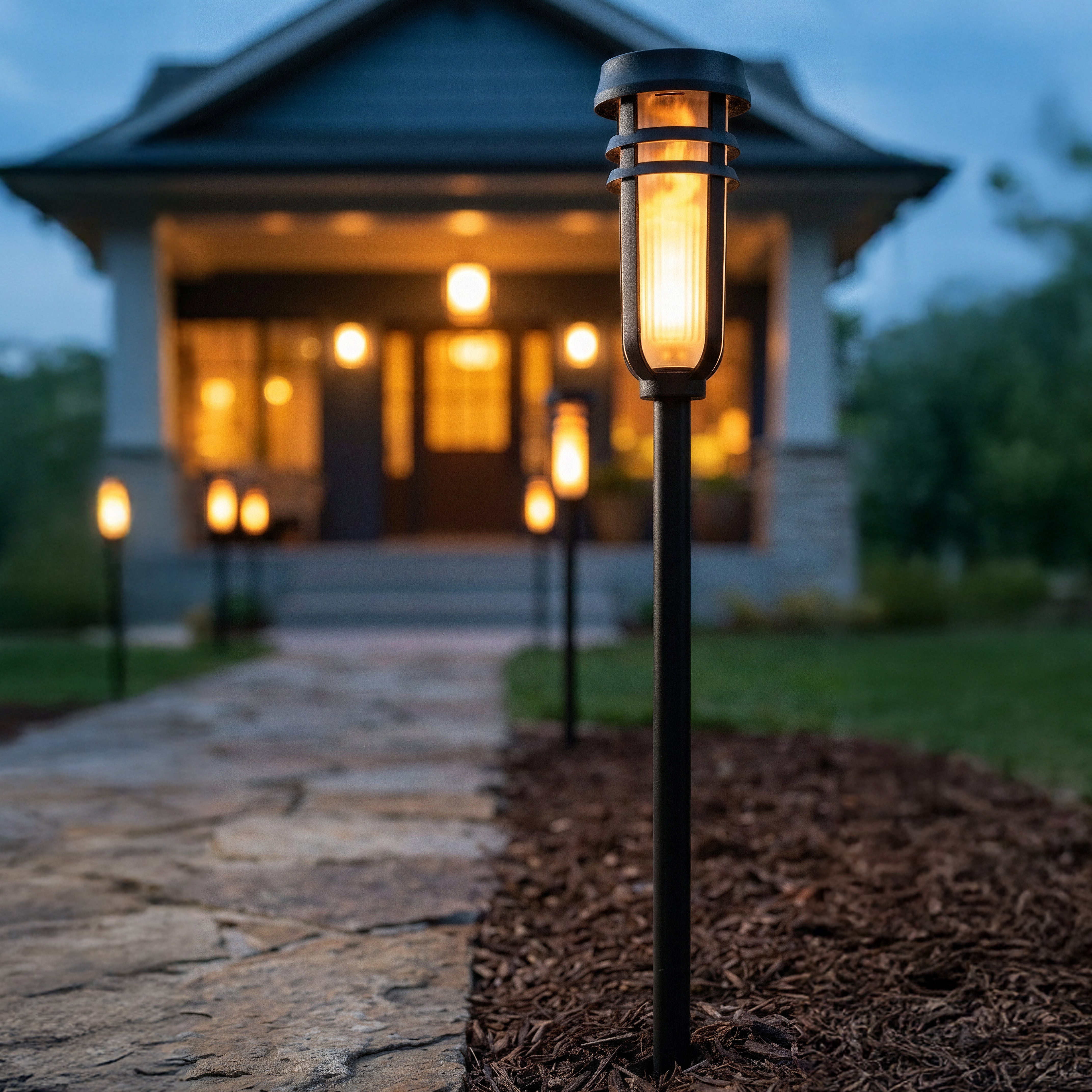 FOXFLAME Metal Solar Torches