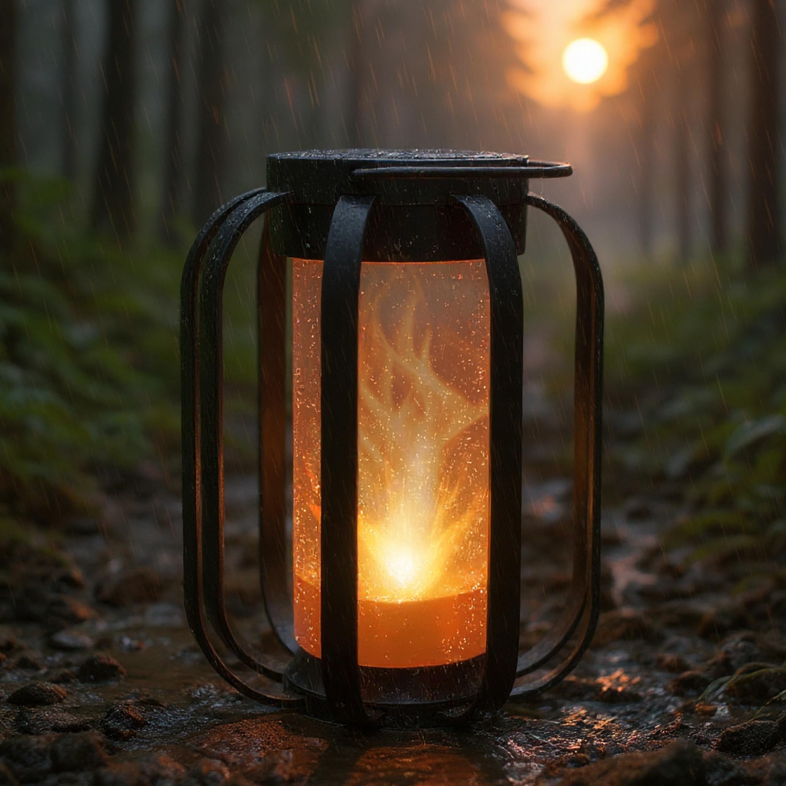 Modern Flame Lantern