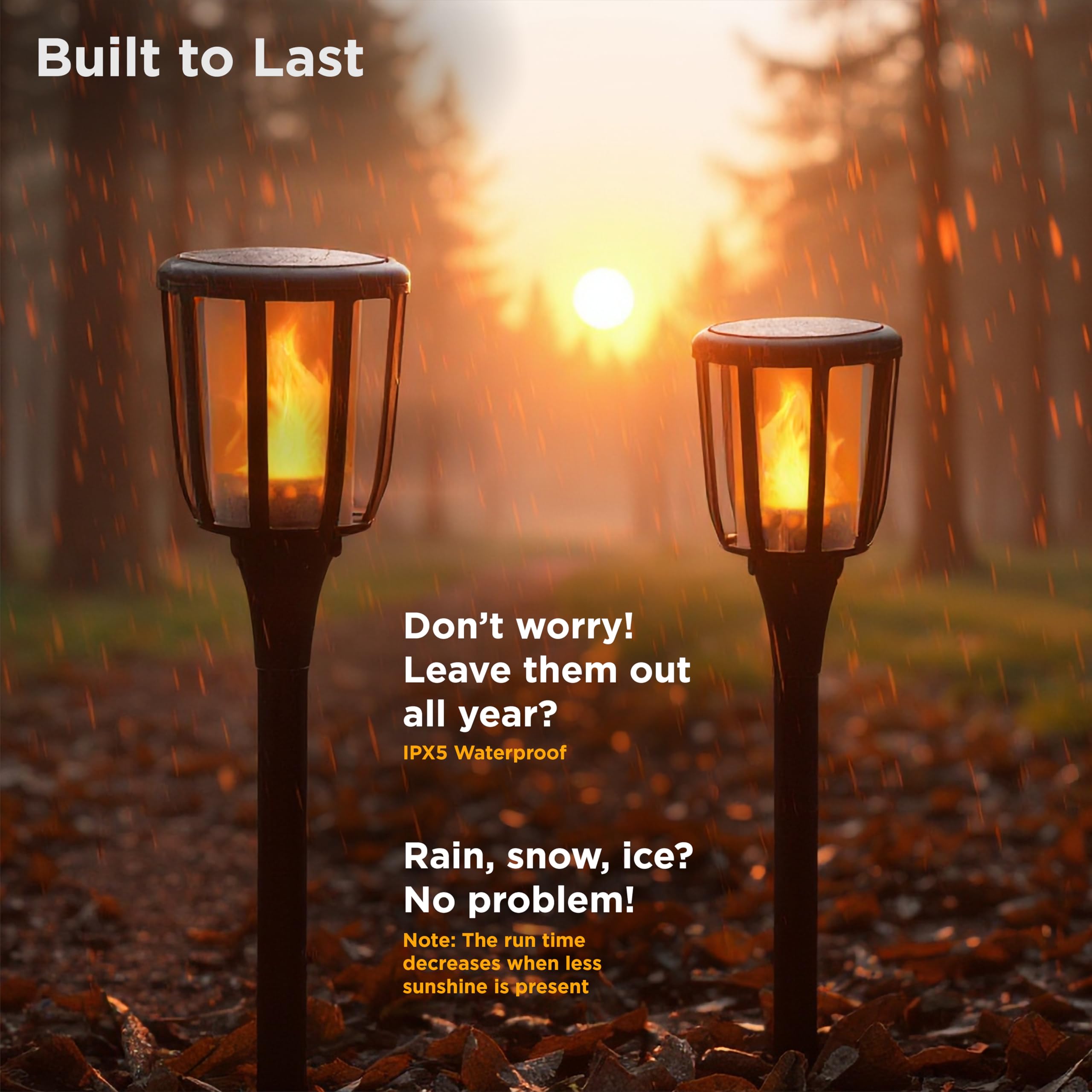 Solar Rustic Torch