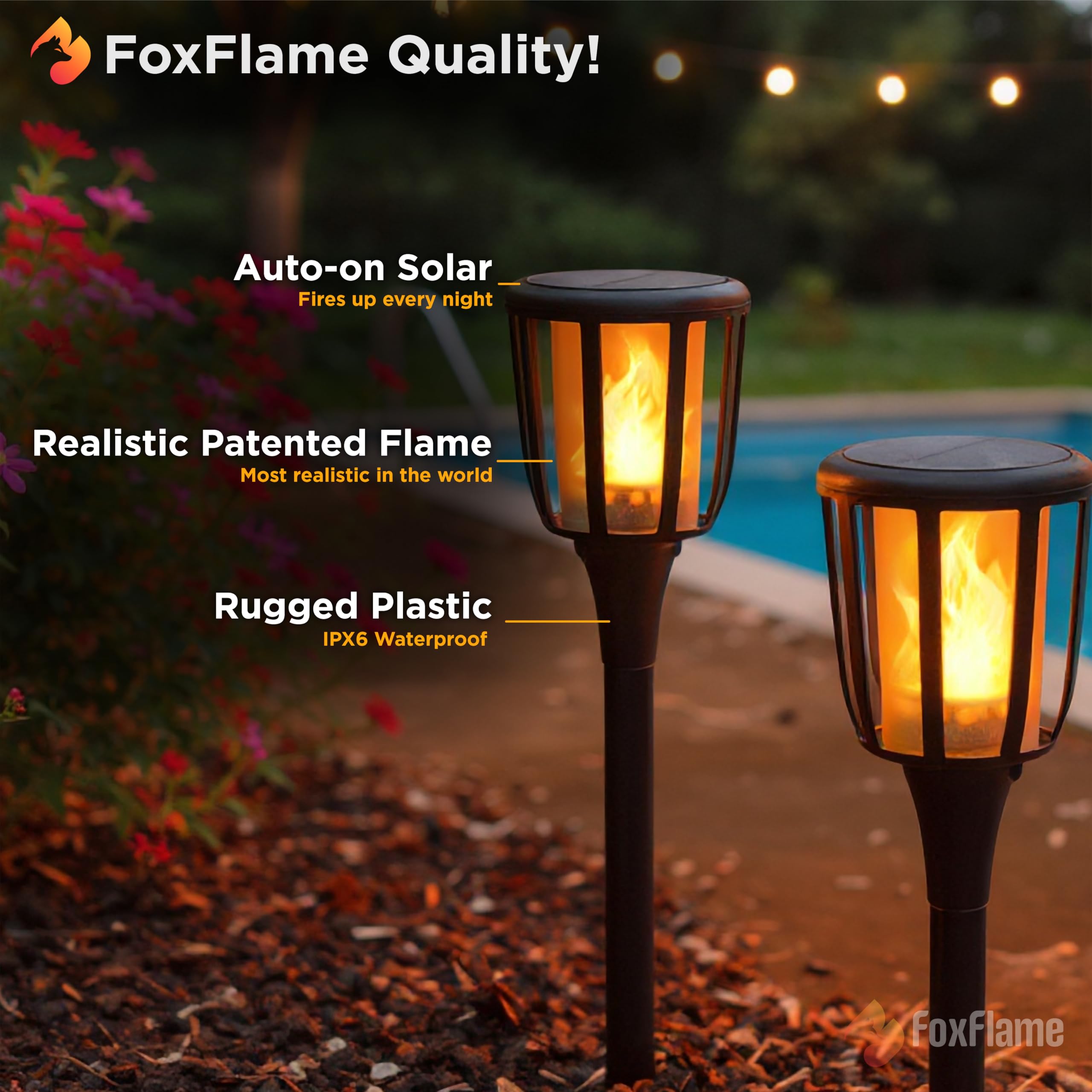 Solar Rustic Torch