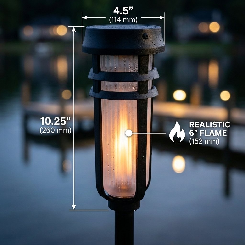 FOXFLAME Metal Solar Torches – FoxFlame