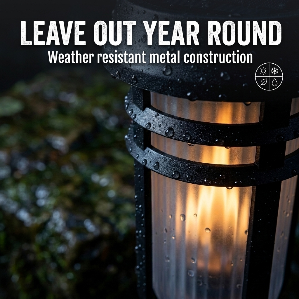 FOXFLAME Metal Solar Torches
